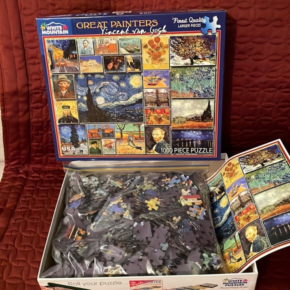 1000 PIECES PUZZLE   GREAT PAINTERS: Vincent Van Gogh/ White Mountain - Picture 3 of 5